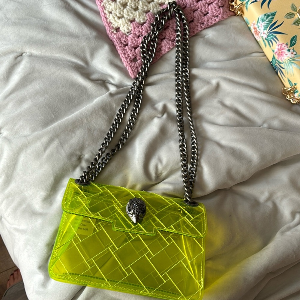 Kurt Geiger neon green cross body 💚